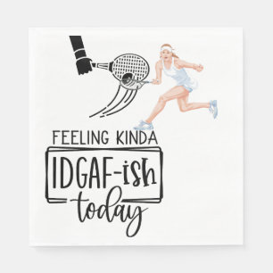 Tennis-themed design funny saying quotes napkin
