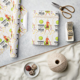 Tennis themed for Retirement  to Tennis Player   Wrapping Paper