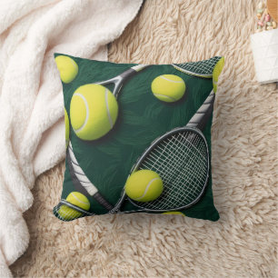 Tennis Themed with ball and racket  Cushion