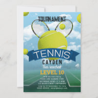 TENNIS tournament Birthday Invite