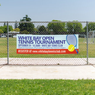Tennis tournament open event simple graphic  banner