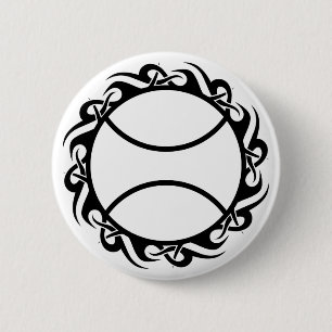 tennis. tribal. 6 cm round badge