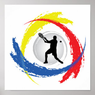 Tennis Tricolor Emblem (Male) Poster