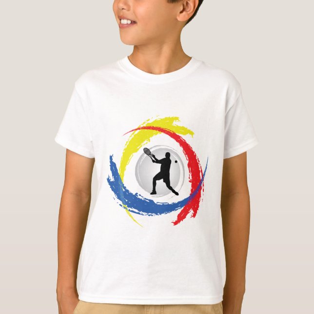 Tennis Tricolor Emblem (Male) T-Shirt (Front)