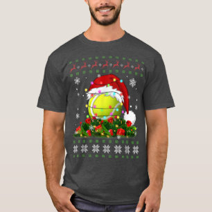 Tennis Ugly Sweater Christmas Pajama Lights Sport