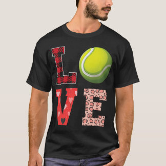 Tennis Valentines Day Tennis Player Love T-Shirt