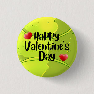 TENNIS Valentine's Day to Player with Love    3 Cm Round Badge