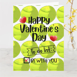TENNIS Valentine's Day to Player with Love Card