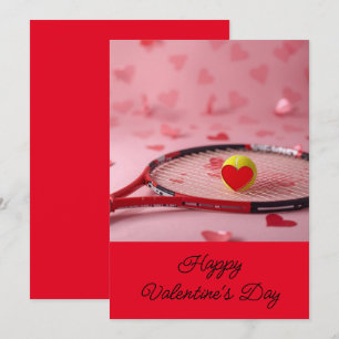 Tennis Valentine's Day with LOVE for Player Holiday Card