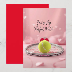 Tennis Valentine's Day with LOVE for Player  Holiday Card