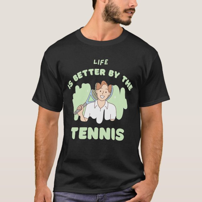 Tennis vibes only design T-Shirt design (Front)