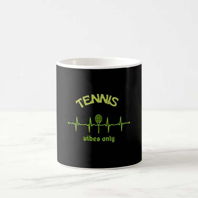 tennis vibes only mugs cute design  (Center)