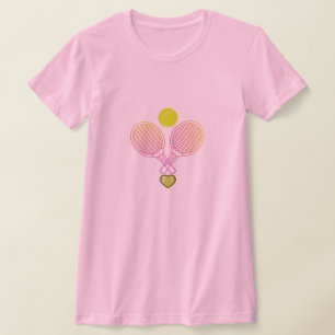 "Tennis Vibes" Racket Design T-Shirt – Simple & Sl