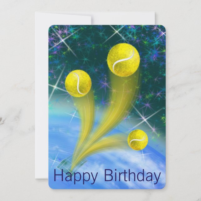 Tennis Victory Birthday party Invitation (Front)