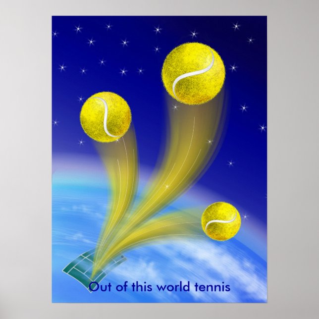 Tennis Victory, personalised Poster (Front)