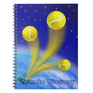 Tennis Victory, personalised Spiral Notebook