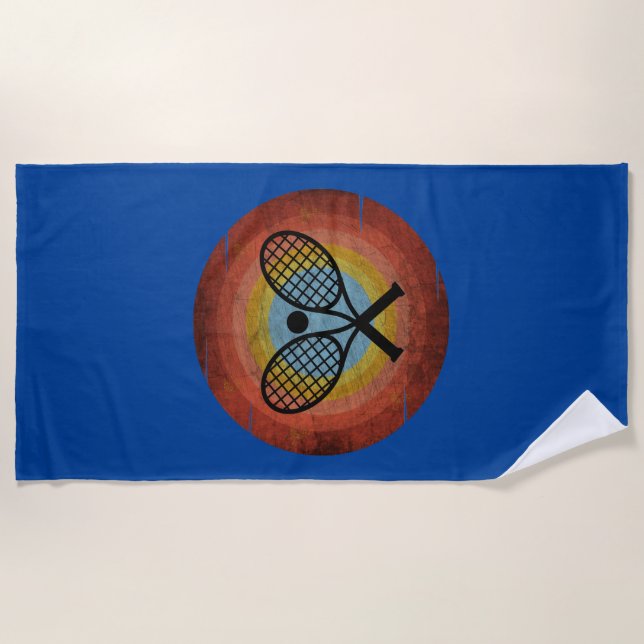 TENNIS VINTAGE BEACH TOWEL (Front)