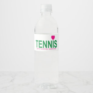 Tennis Water Bottle Label