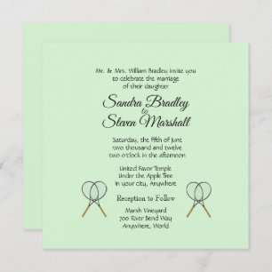 Tennis Wedding Theme Invitations