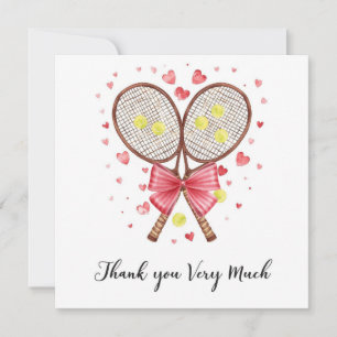 Tennis wedding with racket and love hearts