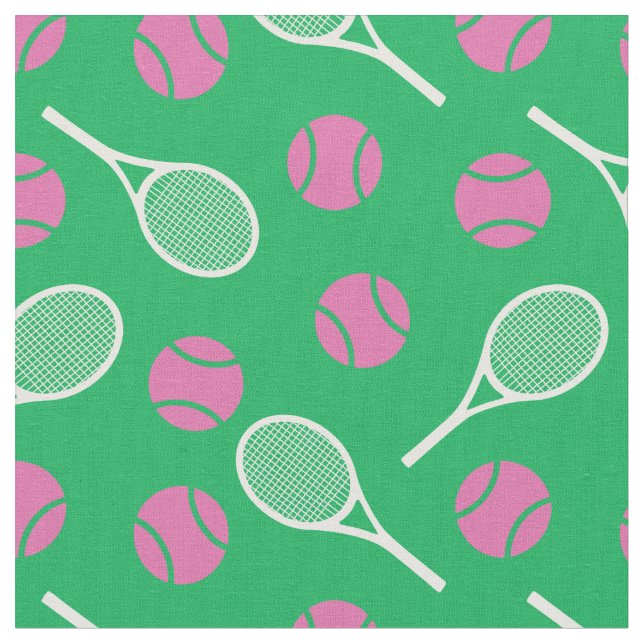 Tennis: white rackets - customizable! fabric (Close Up)