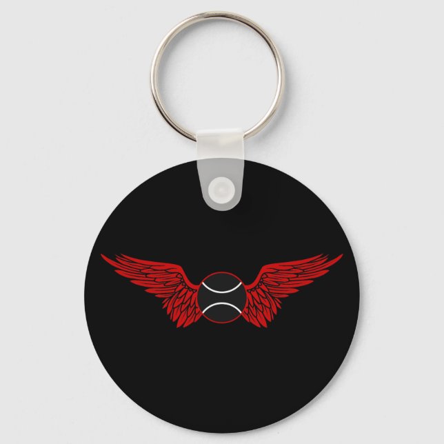 tennis. winged. key ring (Front)