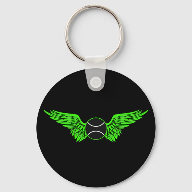 tennis. winged. key ring (Front)
