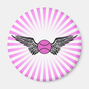 tennis. winged. magnet