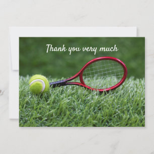 Tennis with racket thank you very much player