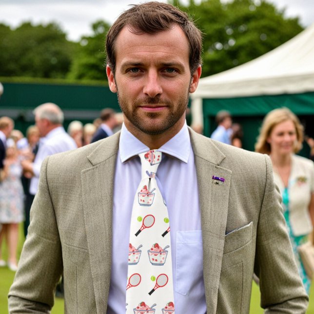 Tennis with Strawberries & Cream Tie (Creator Uploaded)