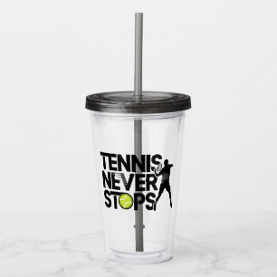 Tennis without limits acrylic tumbler