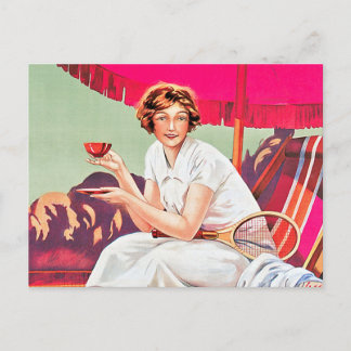 Tennis Woman from Phoscao Ad Postcard