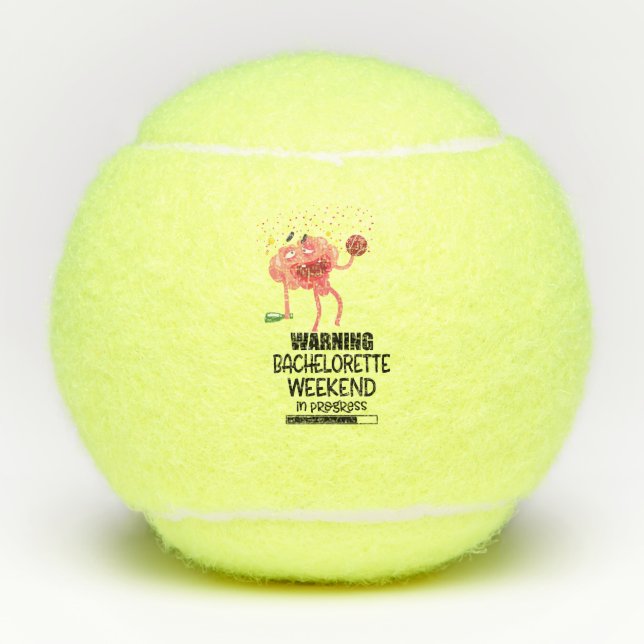 Tennis Woman Player Bachelorette Party Balls (Front)