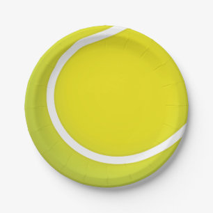 Tennisbal. Tennis is a racket ball game. Paper Plate
