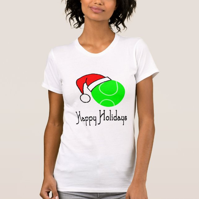 TennisChick Happy Holidays T-Shirt (Front)