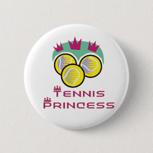 TennisChick Princess 6 Cm Round Badge