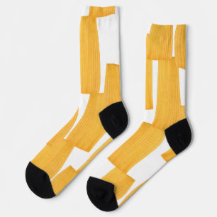 Tennissocken mit gelber Farbcollage Socks
