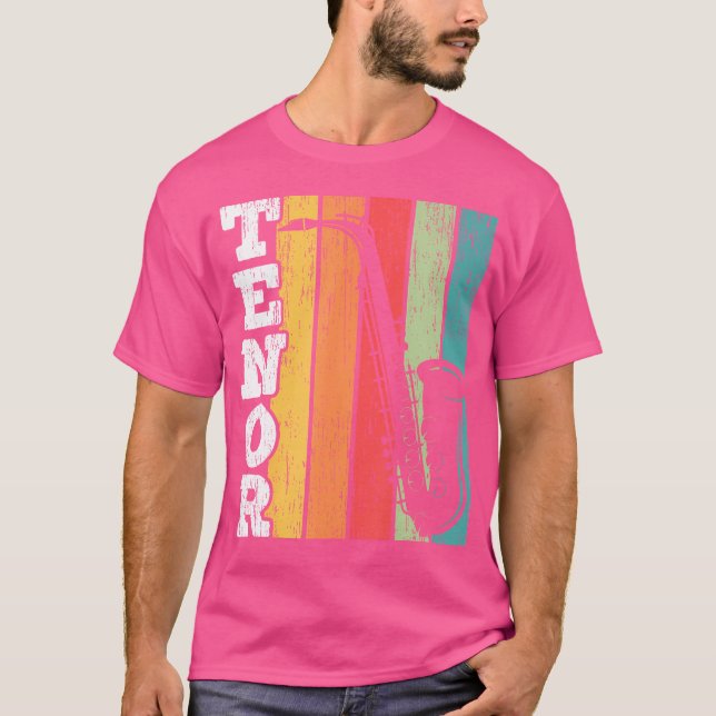 Tenor Saxophone Saxophonist Musician Instrumentali T-Shirt (Front)