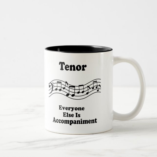 Tenor Singer Gift Two-Tone Coffee Mug (Right)