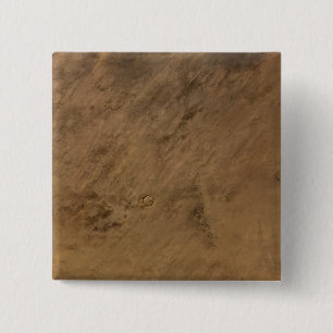 Tenoumer Crater in Mauritania 15 Cm Square Badge