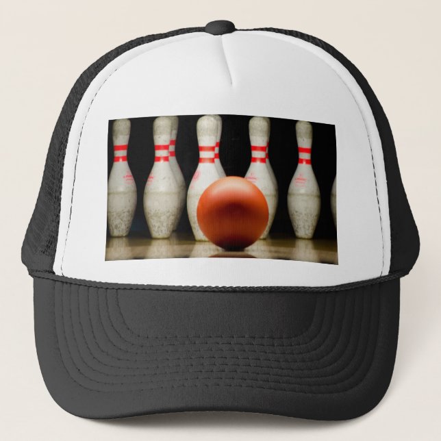 Tenpin Bowling Strike. Trucker Hat (Front)