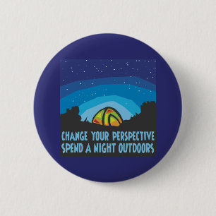 Tent Camping 6 Cm Round Badge