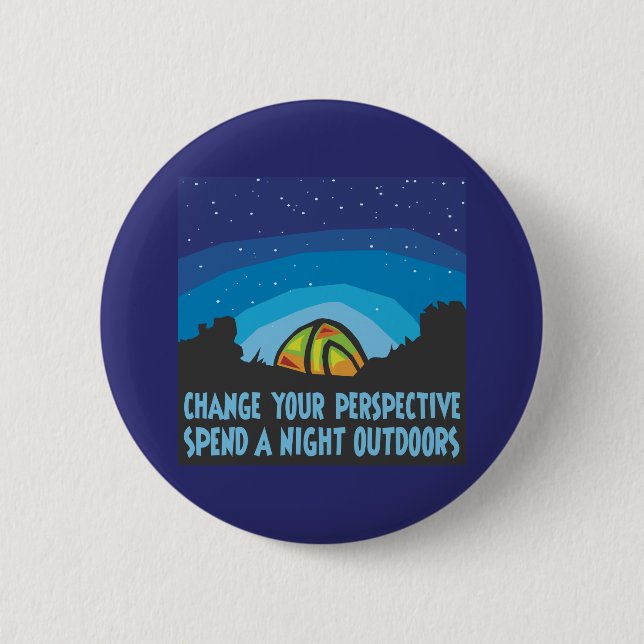 Tent Camping 6 Cm Round Badge (Front)