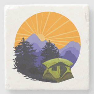 Tent Camping Coaster Set