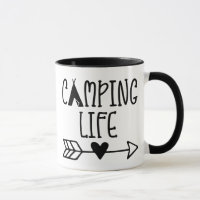 Tent Camping Life Arrow Love Heart 