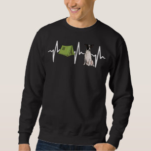 Tent Camping Rat Terrier Heartbeat Dog Sweatshirt