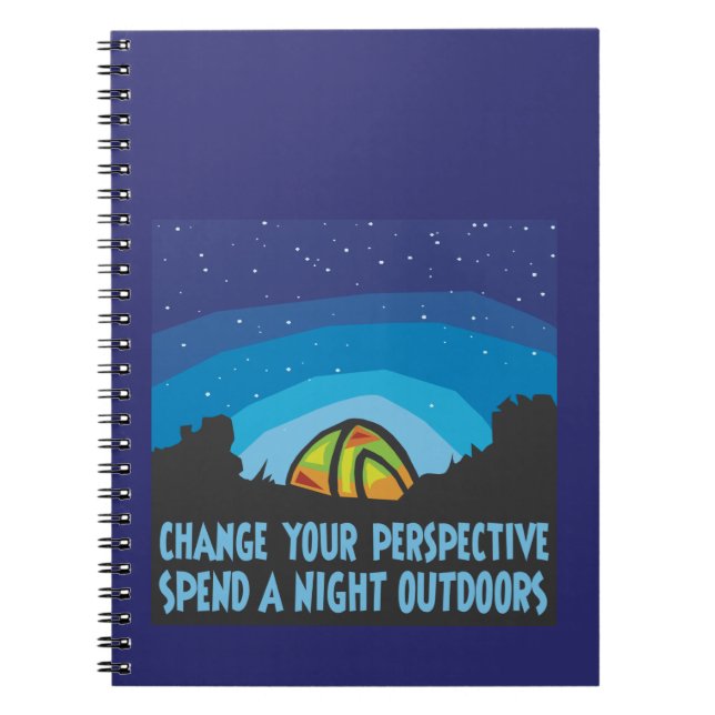Tent Camping Spiral Notebook (Front)
