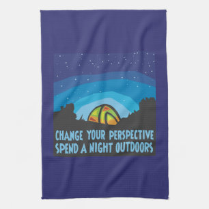 Tent Camping Tea Towel