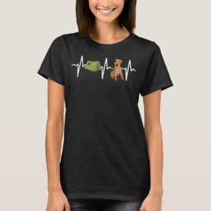 Tent Camping Welsh Terrier Heartbeat Dog T-Shirt