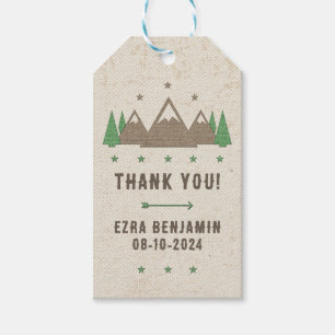 Tent Canvas Camping Bar Mitzvah Personalised Favou Gift Tags